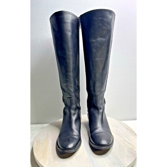 MICHAEL KORS Faux Leather Britt Riding Boot Women's Size US 7 M Black - Picture 2 of 12